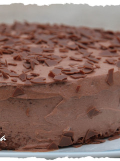 Una foto de Tarta de chocolate y trufa de queso
