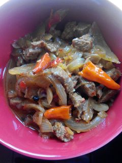 Foto resep tumis daging sambal terasi cabe galak