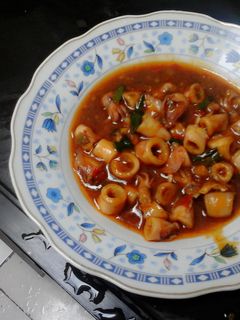 Foto resep Cumi asin saus padang pedas