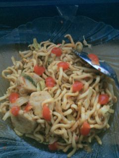 Foto resep mie goreng bakso simpel