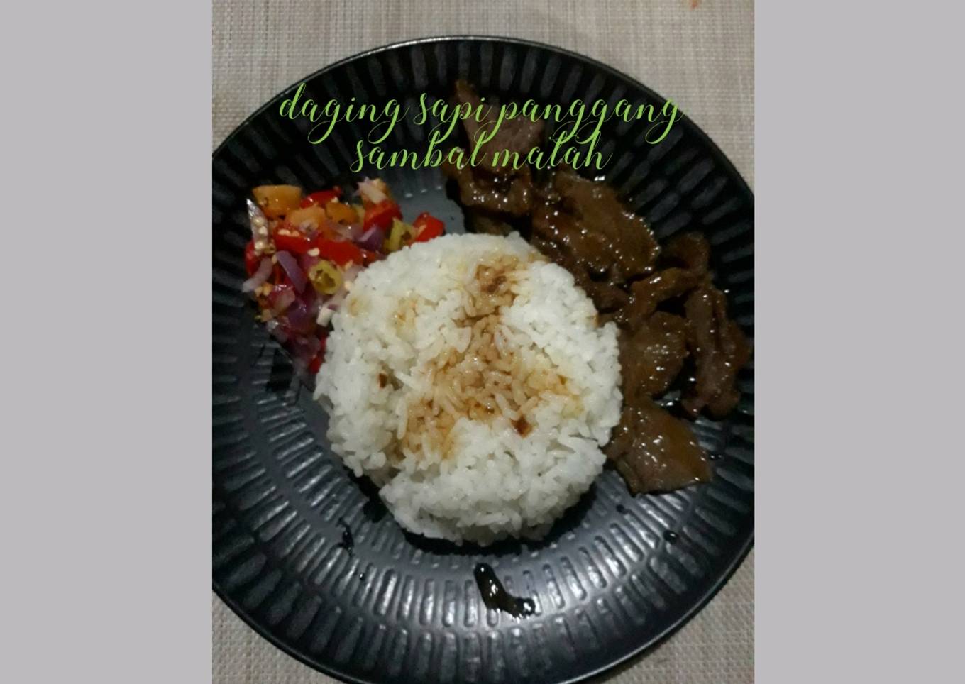 Daging panggang sambal matah