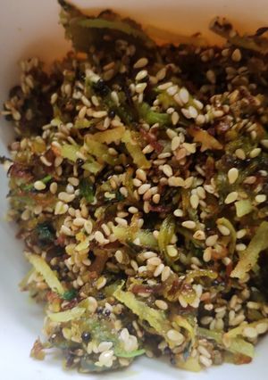 A picture of Red pumpkin peel chutney.