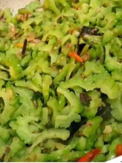 Foto resep Oseng pare ikan asin