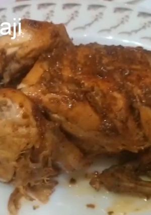 A picture of Chicken Saji without oven.
