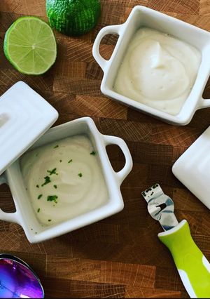 Une photo de ☆Velouté de Chou-fleur, Crème de Coco et Citron Vert☆