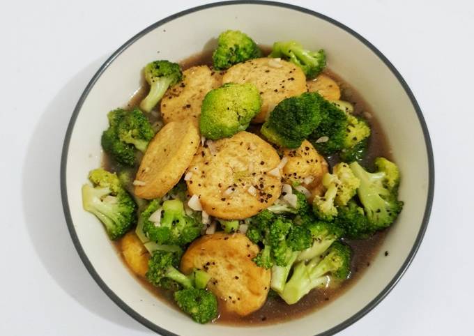 Tumis brokoli tofu