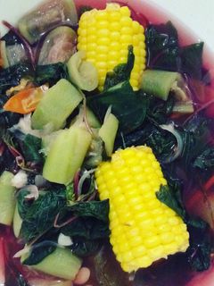 Foto resep Bayam merah kuah kunci
