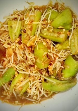 Foto resep tauge gambas bumbu wijen.