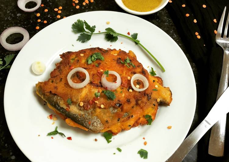 Recipe of Batter Fried Pomfret in 30 Minutes for Young Wife