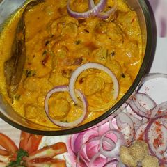 A picture of Soya chunks curry.