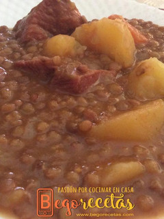 Una foto de Lentejas con chorizo y jamón