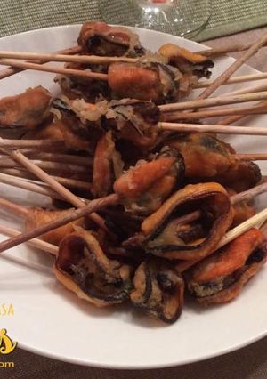 Una foto de Mejillones en tempura