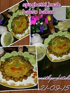 Foto resep Spaghetti Kuah bakso Bakar