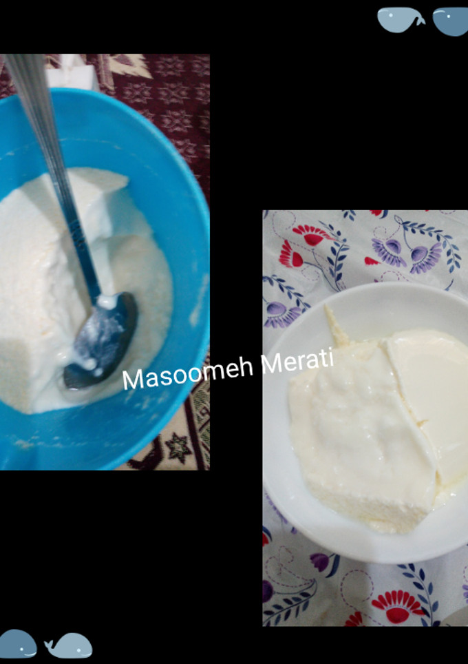 عکسی از دستور 🤩ماست خودم ساز با شیر محلی🤩