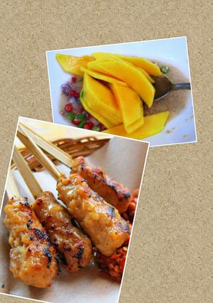 Foto resep Sate tuna asam pedas salad mangga