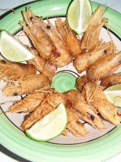 Una foto de Cabeza de Camarón frito