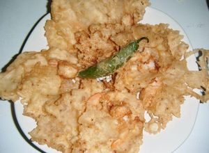 Una foto de Tempura de Camaron - Estilo de comida corrida -