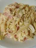 Carbonara básica con jamón (ハム入り基本のカルボナーラ)