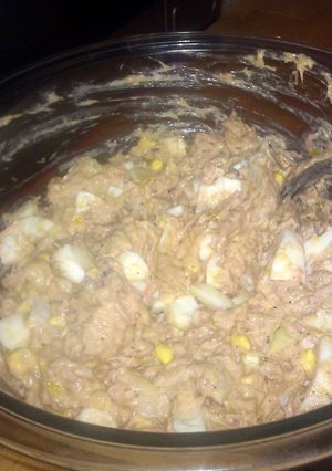 A picture of tuna salad.