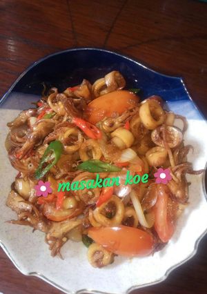 Foto resep Tumis cumi asin saus tiram