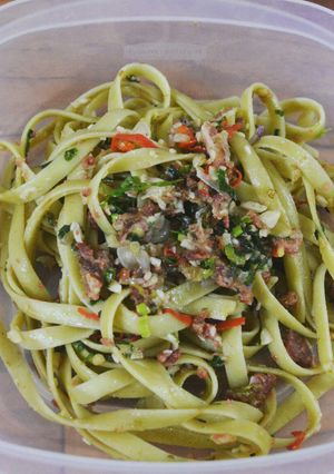 Foto resep Fettuccine Bayam