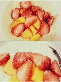 Foto resep Oatmeal Mangga Strawberry