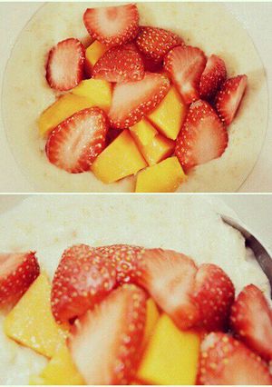 Foto resep Oatmeal Mangga Strawberry