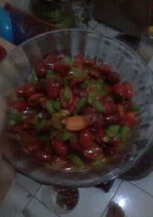 Foto resep Oseng kulit mlinjo pedas manis