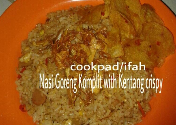 Nasi Goreng Komplit with Kentang Crispy