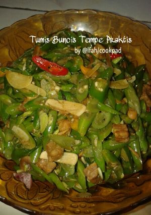 Foto resep Tumis Buncis Tempe Praktis