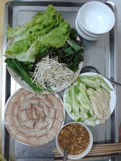 Hình của món Thịt luộc bánh tráng.