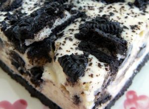Una foto de Postre de galletas Oreo