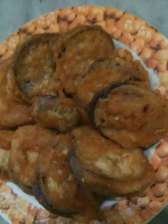 A picture of Fried spicy eggplant .