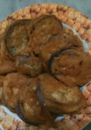 A picture of Fried spicy eggplant .