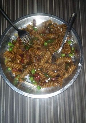A picture of Spicy Veg pasta.