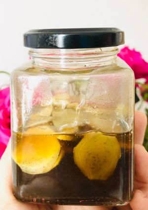 Hình của món Gừng ngâm mật ong.