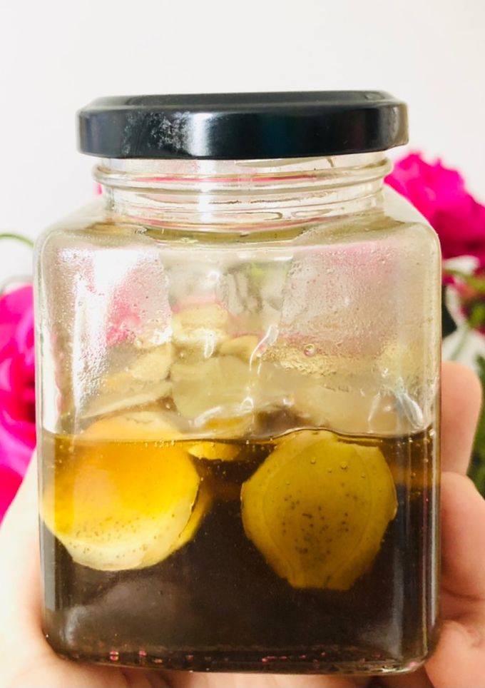 Hình của món Gừng ngâm mật ong.