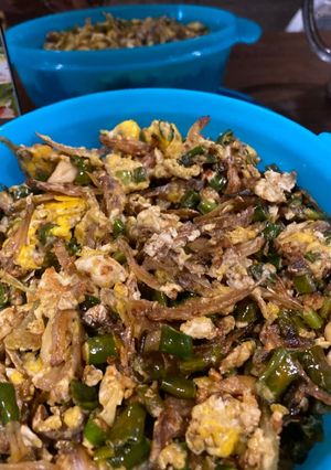 Foto resep Teri tawar telor cabe ijo