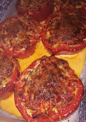 Töltött kalifornia paprikagyűrűk (low Carb) recept fotója