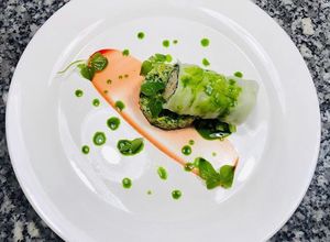 Hình của món Cá Hồi Cuộn Bắp Cải 🥬.