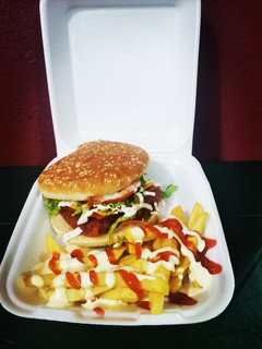 Una foto de Hamburguesa de salchichón