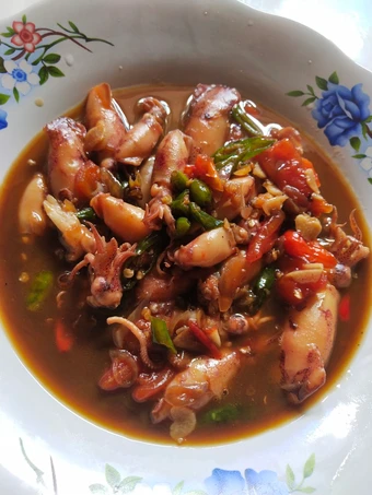 Cara Sederhana Membikin Resep  Cumi Asin - Pedas Manis yang Lezat Sekali, Bikin Ketagihan