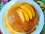 Primer flan chocolate blanco y manga!!!