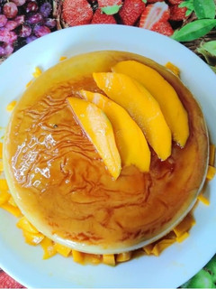 Una foto de Primer flan chocolate blanco y manga!!!