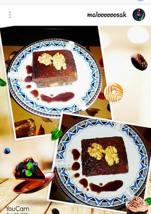 عکسی از دستور کیک بدون فر