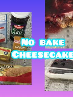 A picture of No bake cheesecake.