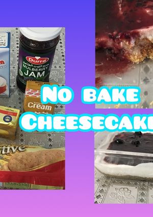 A picture of No bake cheesecake.