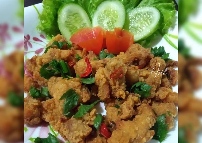 Ayam Popcorn Goreng Bawang