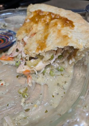 A picture of No Kitty - It's My Chimchurry Chicken Pot Pie!.