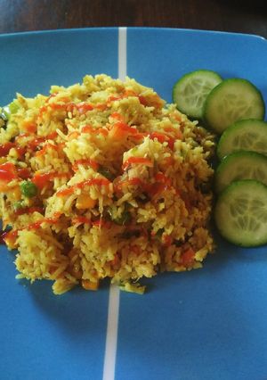 Φωτογραφία της συνταγής Basmati με κουρκουμά, κοτόπουλο και λαχανικά